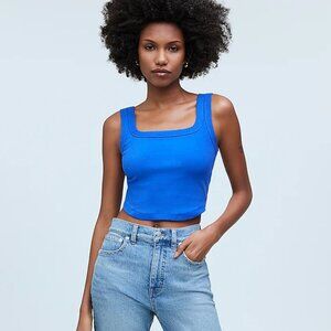 NEW Madewell The Tailored Crop Tank in Sleekhold